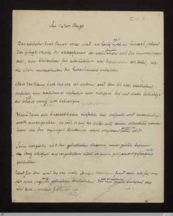 An Victor Hugo : [SW XVII: H2]; [SW XVII, S. 81/128]