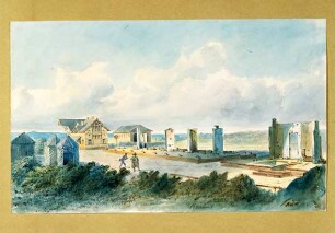 Der Bahnhof von Rastatt im Juli 1849