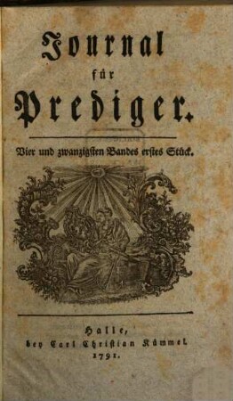 Journal für Prediger. 24, 24. 1791