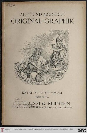 Nr. 13: Katalog / Gutekunst & Klipstein