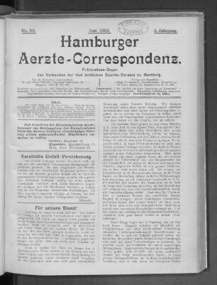 Aerztliche Unfall-Versicherung.