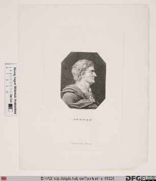 Bildnis Isaac Newton (1705 Sir)