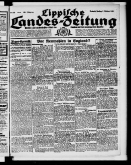 Lippische Landes-Zeitung : ältestes und weitverbreitetes Blatt des Landes und der angrenzenden Bezirke