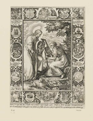 Exemplar Virtutum, Blatt 5 der Folge "Allegorien zu dem Leben Christi"
