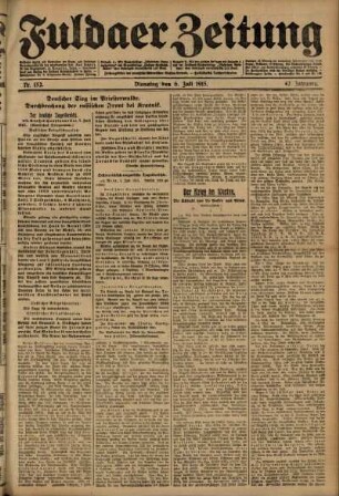 Ausgabe vom Dienstag, den 06. Juli 1915.