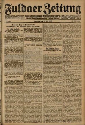 Ausgabe vom Dienstag, den 06. Juli 1915.