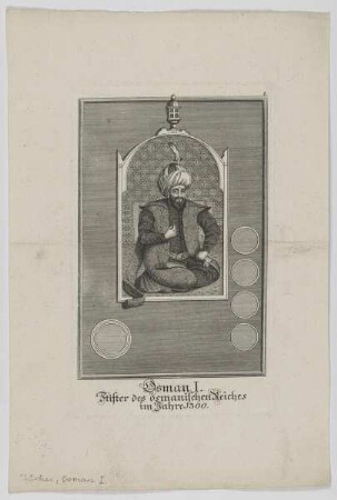 Bildnis des Osman I., Sultan des Osmanischen Reiches