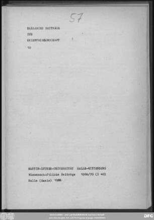 Hallesche Beiträge zur Orientwissenschaft ; 10