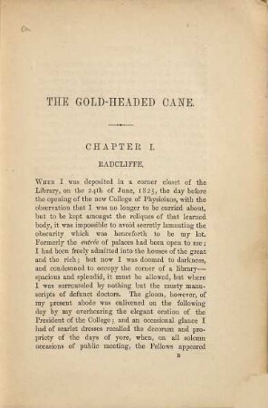 The gold-headed cane