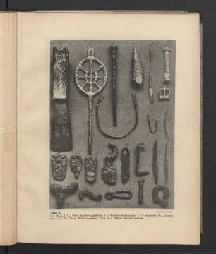 Tafel II. [Bronze- und Eisengeräte aus Fulda].
