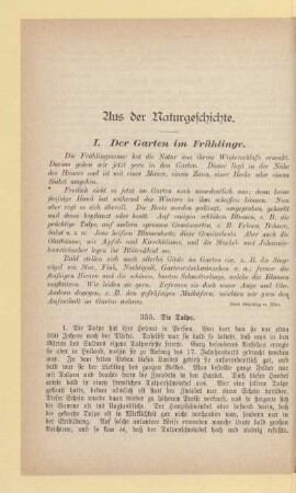 Aus der Naturgeschichte