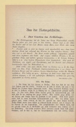 Aus der Naturgeschichte