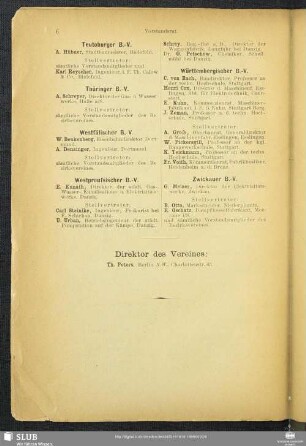 Direktor des Vereines: