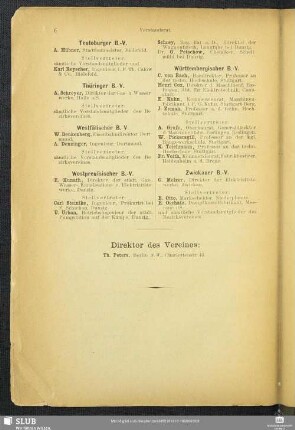 Direktor des Vereines: