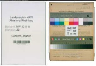Entnazifizierung Johann Bockers , geb. 14.08.1906 (Bauarbeiter)