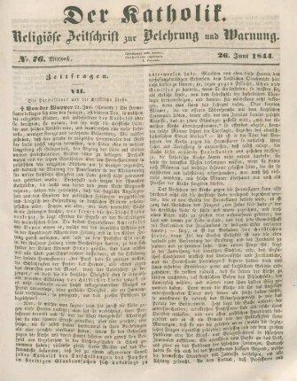349-351 Zeitfragen : die Hermesianer und die christliche Liebe