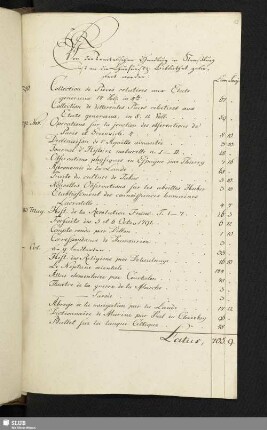 Von der Treut[t]elischen Handlung in Straßburg ist an die Churfürstl. Bibliothek geliefert worden: