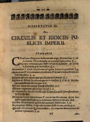 Dissertatio Iuridica De Circulis Et Iudiciis Imperii