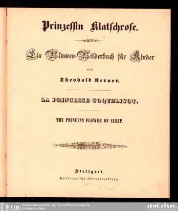 Prinzessin Klatschrose : ein Blumen-Bilderbuch für Kinder