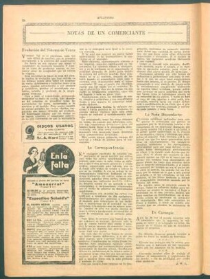 Notas de un comerciante