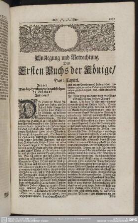 Auslegung und Betrachtung Des Ersten Buchs der Könige