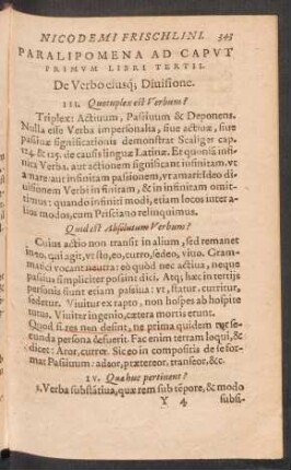 Paralipomena ... Libri Tertii.