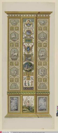 [Loggie di Rafaele nel Vaticano, Parte terza, Taf. 4: Äußerer Pilaster Loggia VI (Pfeiler mit tanzenden Mädchen)]