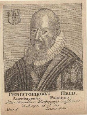 Christof Held aus Auerbach, Doktor beider Rechte und Ratskonsulent; gest. 1618