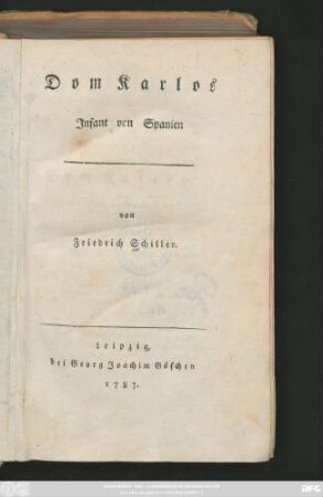 Dom Karlos : Infant von Spanien