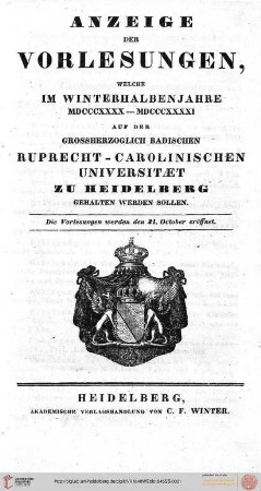 Wintersemester 1840/1841