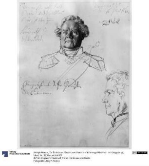 Dr. Eichmann. Studie zum Gemälde "Krönung Wilhelms I. in Königsberg"