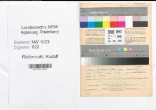 Entnazifizierung Rudolf Riefenstahl , geb. 04.08.1899 (Oberstudiendirektor)