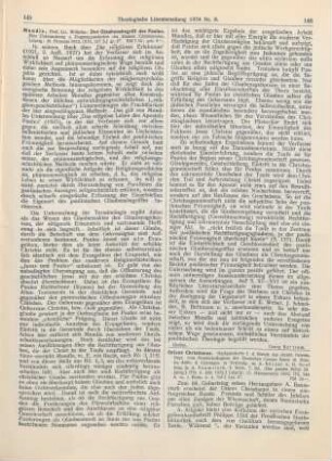 146-148 [Rezension] Oriens Christianus ; Festschrift Anton Baumstark zum sechzigsten Geburtstag am 4. August 1932