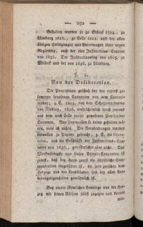§. 5. Von der Deliberation.
