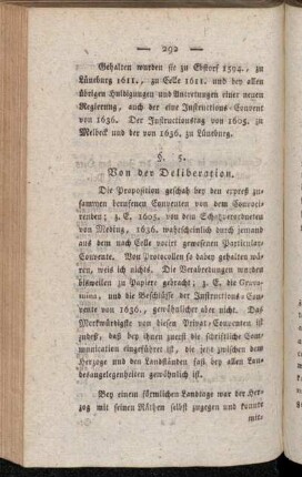§. 5. Von der Deliberation.