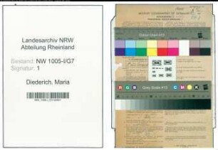Entnazifizierung Maria Diederich , geb. 20.12.1889 (Beamtin)