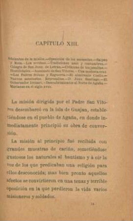 Capítulo XIII. Adelantos de la misión. - ...