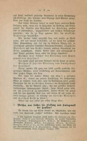 I. Welches war früher die Stellung und Amtsgewalt der Capläne?