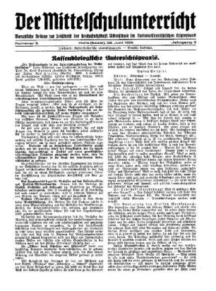 Rassenbiologische Unterrichtspraxis