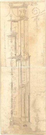 Walther, Conradin; u. a. Deutschland; Italien; Sammlung Conradin Walther: Band IV, Nr. 302 - 343 (fol. 269 - 313) - Wandverzierung in einem Haus in Pompeji (Perspektive)