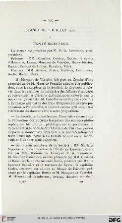 Séance du 6 juillet 1923