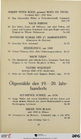 Ölgemälde des 19.- 20. Jahrhunderts (Nr. 93-146)