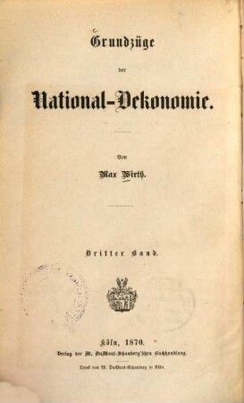 Grundzüge der National-Oekonomie, 3. Handbuch des Bankwesens