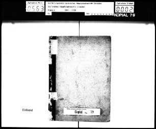 Gunstbuch für den meißnischen Landesteil / Alte Aufschrift: "Gunstbuch vor den Mesnischen teyll, in H(ertzog) Georgen Namen" (Hand 16. Jh.)