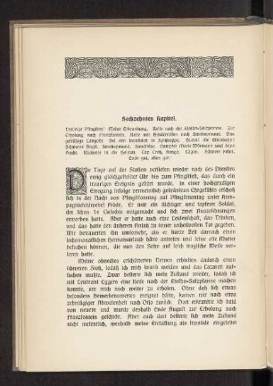 Sechszehntes Kapitel.