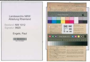 Entnazifizierung Paul Engels , geb. 05.10.1902 (Obermeister)