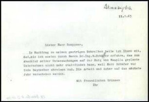 E. Kunze (?) an Hoeppner