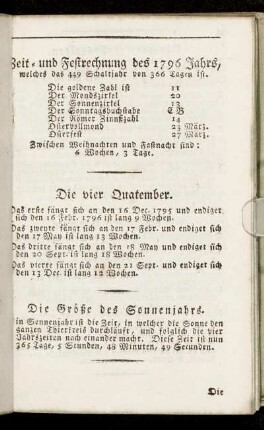 Zeit- und Festrechnung des 1796 Jahrs,[...] - Von den Finsternißen.