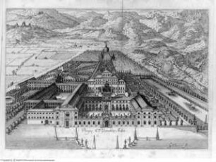 Regiae villae poetice descriptae; et regiae celsitudini Victoris Amedei II. ..., Falttafel vor Seite 119: Venaria Reale