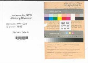 Entnazifizierung Martin Kmoch , geb. 14.10.1891 (Postbeamter)